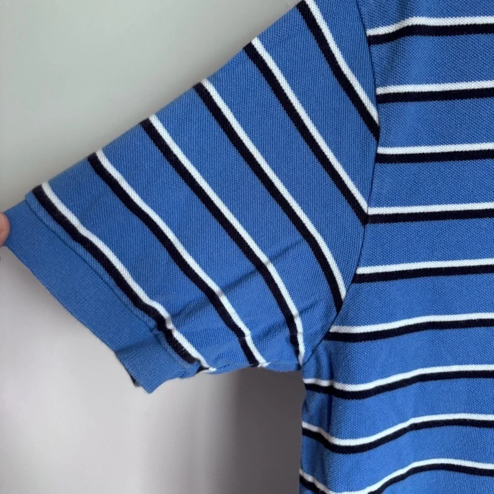 ⭐️⭐️⭐️Men’s Polo by Ralph Lauren baby blue navy striped polo size Medium